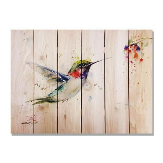 Crouser's Opportunity Knocks 33x24 - Indoor/Outdoor Cedar Wall Art - Multi-color