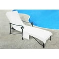thumbnail image 1 of Crover 30" x 81" White Patio Chaise Lounge Cover, Machine Washable, 1 of 2