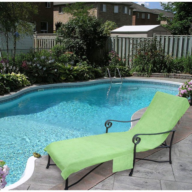 Crover Pool Side Chaise Lounge Cover, Cotton, 2.2lb, 30" x 81", 10