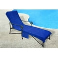 thumbnail image 1 of Crover Pool Side Chaise Lounge Cover, Cotton, 2.2lb, 30" x 81", 10" Side Pocket, 1 of 2