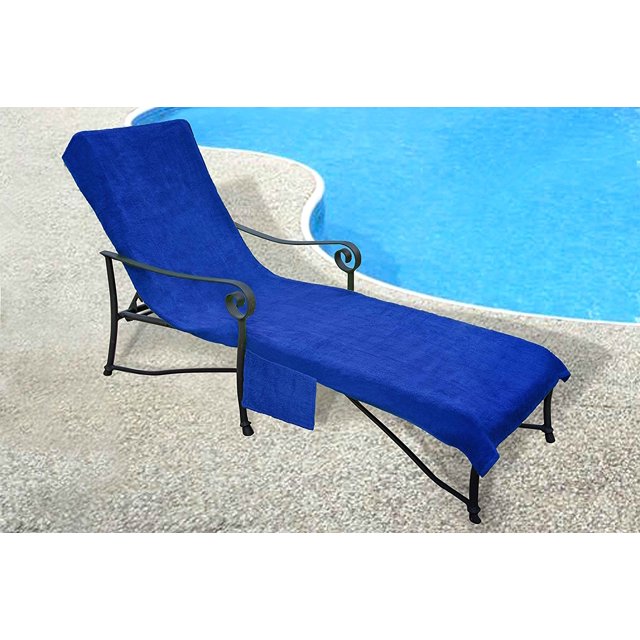 Crover Pool Side Chaise Lounge Cover, Cotton, 2.2lb, 30" x 81", 10