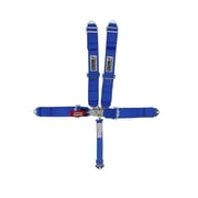 Crow 11003 Bolt-In 5-Point Racing Harness, Pull Down, Blue
