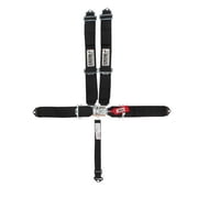 Crow 11004 Bolt-In 5-Point Racing Harness, Pull Down,Black