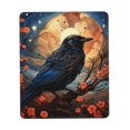 thumbnail image 1 of Crow And Flowers Raven Moon Art Gaming Mouse Pad 8.3 x 10.3 in Rectangle Computer Mousepad Mat Non-Slip Rubber Base for Office Laptop PC, 1 of 6
