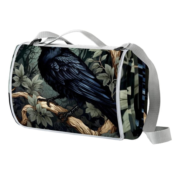 Crow Canvas Beach Blanket - Large Picnic Mat for Outdoor Activities, Sand Proof, Portable and Durable for Beaches, Camping, and Picnics - 200x150cm