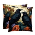 thumbnail image 1 of Crow Covers with Unique Patterns, Set of 2 Decorative Throw Pillow Inserts for Sofa Bed Couch, 16x16/18x18/20x20 Inches, Ideal for Home Decor and Gifting, 1 of 6