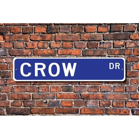 Crow Crow Gift Crow Sign Crow decor Crow expert black bird bird lover bird studies Metal Aluminum Sign - Size: 16 x 4 Inches