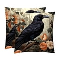 thumbnail image 1 of Crow Decorative Pillows Covers Set of 2 - Unique Patterns, 16x16, 18x18, 20x20 Inches - Throw Pillow Covers for Home Decor, Bedroom, Living Room for Various Occasions, 1 of 6