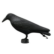 Crow Decoys (1 Pcs) - Fake Black Crow Decoy for Attracting Crows, Hunting, Scaring Birds, Halloween Decoration - Yard, Garden, Deck, Patio