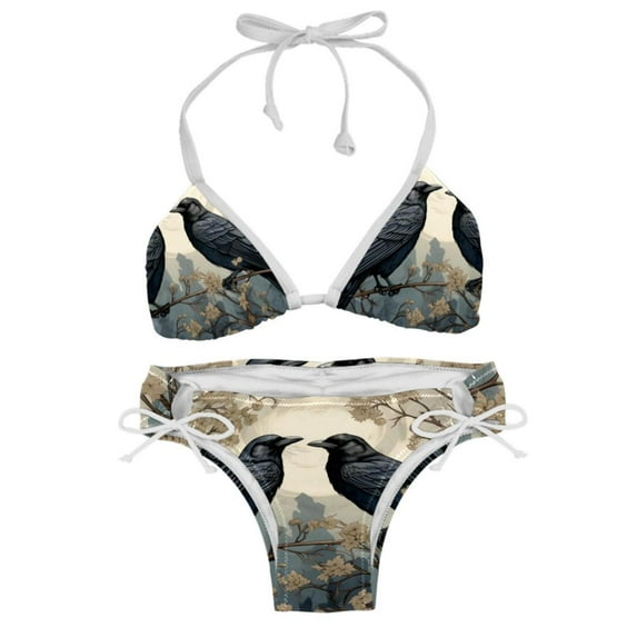 Crow Detachable Sponge Adjustable Strap Bikini Set Two-Pack Swimsuits Swimming Suits Applicable Scenes
