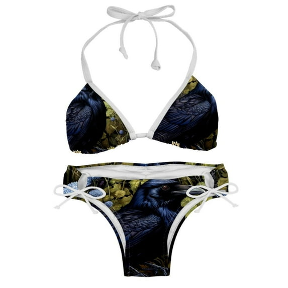 Crow Detachable Sponge Adjustable Strap Bikini Set Two-Pack for Any Summer Scene