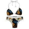 thumbnail image 1 of Crow Detachable Sponge Adjustable Strap Two-Pack Bikini Set Swimsuits for Women, Swimming Suit Beach Wear, 1 of 6