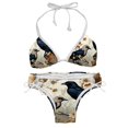 thumbnail image 1 of Crow Detachable Sponge Bikini Set | Adjustable Strap One-Piece Swimsuits, Two-Pack, 1 of 6
