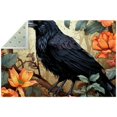 thumbnail image 1 of Crow Elegant Grey Polyester Indoor Rug - Soft and Durable Floor Mat for Home Decor - 4x6 Area Rug for Living Room and Bedroom - Backing and Easy to Clean, 1 of 6