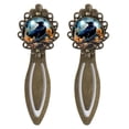 thumbnail image 1 of Crow Elegant Vintage Copper-Colored Lace Bookmarks - Set of Two Stainless Steel Bookmarks for Book Lovers and Readers, 1 of 5