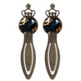 thumbnail image 1 of Crow Elegant Vintage Copper Crown-Shaped Bookmarks Set of 2, Stainless Steel Book Accessories for Reading Enthusiasts, 1 of 5