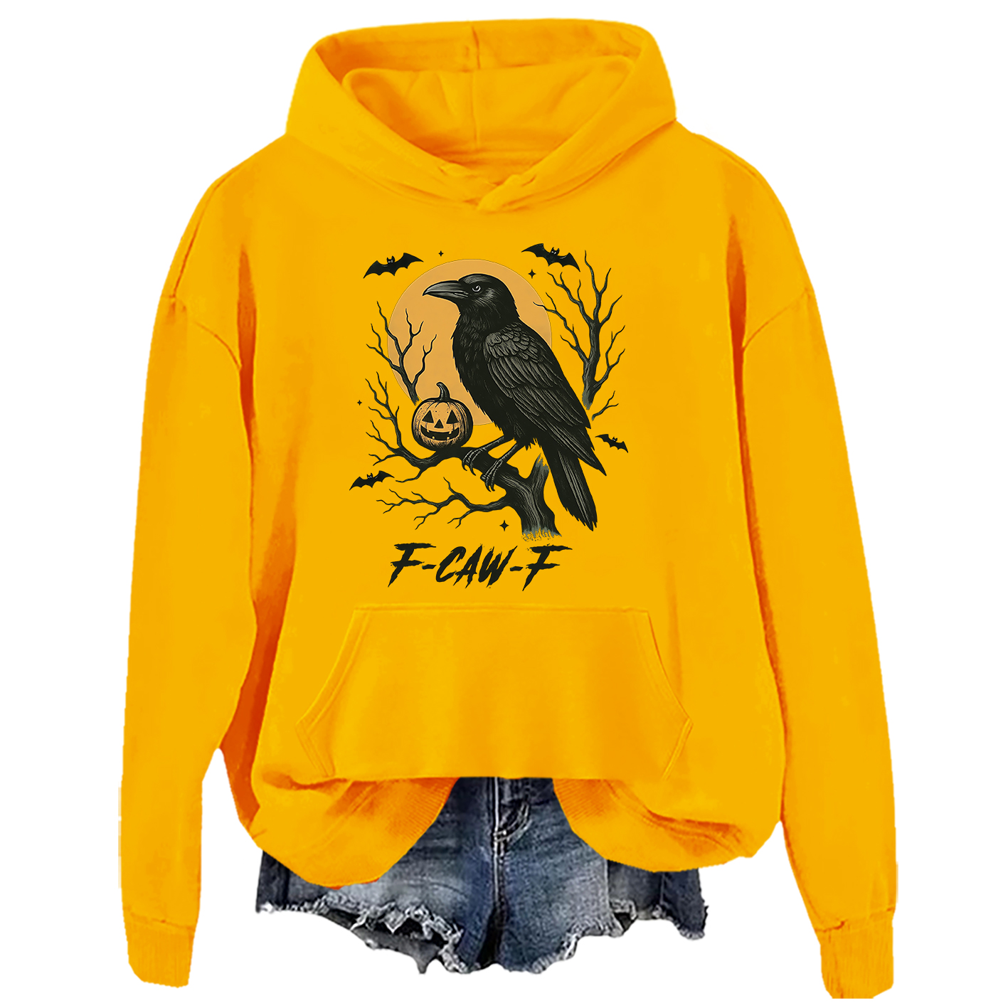 F Caw F Sweatshirt F-Caw-F Crow Hoodie F Caw F T-shirt Vrouwen Mannen Grappige Kraai Zwarte Vogel Humor Unisex Tops, grijs-1, L