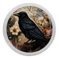 thumbnail image 1 of Crow Fluorescent Drawer Pulls with Screws: Round Knobs, 4-Pack, Glow-in-the-Dark, Suitable for Cabinets, Wardrobes, Dressers - Furniture Decor, 1 of 6