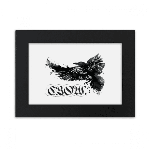 Crow Flying Letter Gothic Wings Desktop Photo Frame Ornaments Picture Art Painting