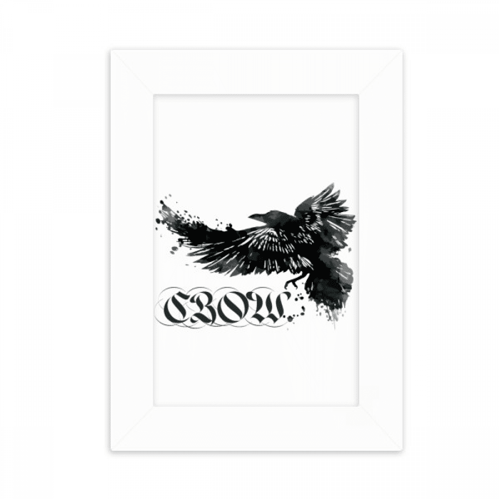 Crow Frame Crow Flying Letter Gothic Wings Desktop Photo Frame Picture Display ...
