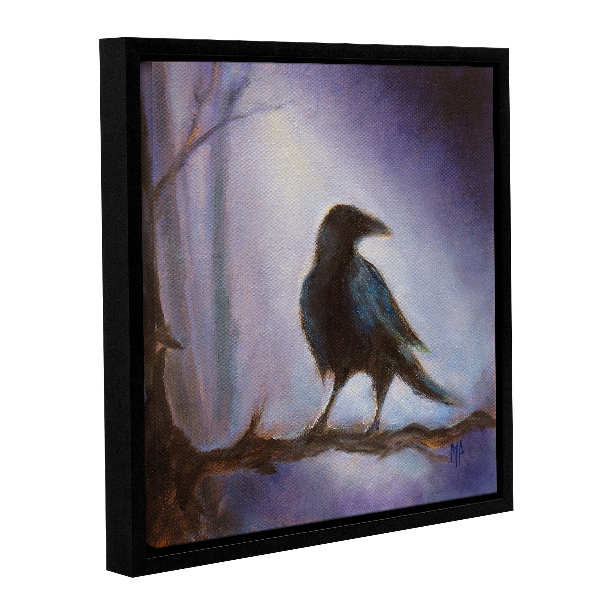 Crow Gallery Wrapped Floater-framed Canvas by Marina Petro