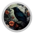 thumbnail image 1 of Crow Glow-in-the-Dark Fluorescent Drawer Pulls with Screws - Round 4-Pack, Suitable for Cabinets, Wardrobes, Dressers - Cabinet Knobs, Drawer Knobs, and Drawer Pulls, 1 of 1