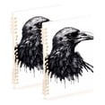 thumbnail image 1 of Bird Head Black Ring Binder Notebook Journey Note Diary College Ruled Spiral Notebook Study Loose Leaf Paper A5 60 Pages, 1 of 8