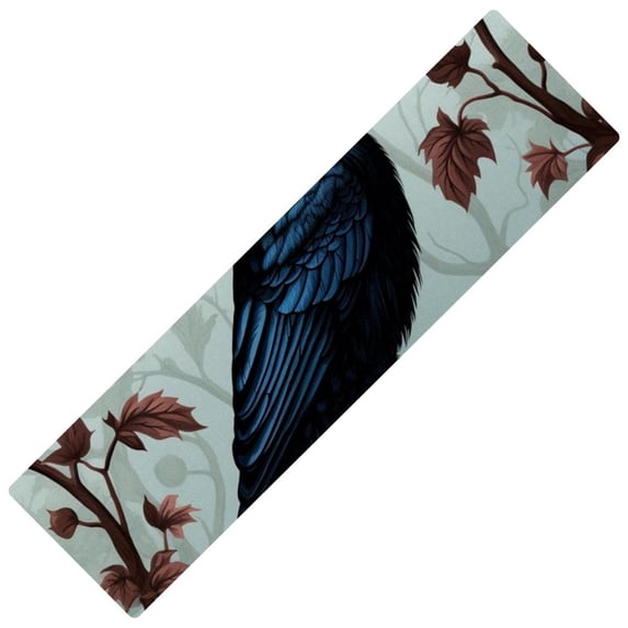 Crow Kitchen Mats Runner Rug - Rectangular, 15.7"x59", Washable, , Absorbent Rubber Mat