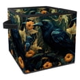 thumbnail image 1 of Crow Large Capacity Foldable Storage Basket Organizer Bins with Handle, 10.8"x10.5"x10.6", Cube Organizer, 1 of 6