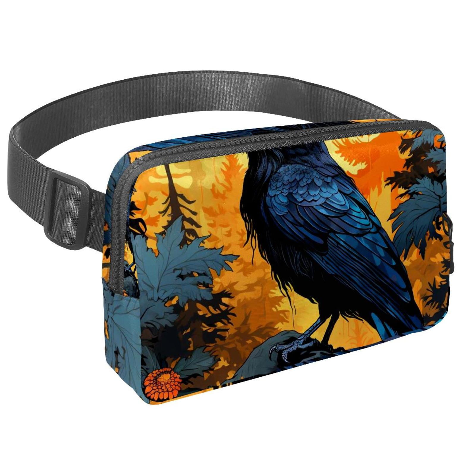 Crow Lightweight Adjustable Fanny Pack with Extension Strap Unisex Waist Bag
