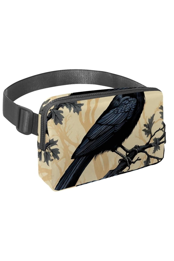 Crow Lightweight Adjustable Sling Bag Waist Pack with Extension Strap Unisex - Ideal for Travel and Outdoor Activities