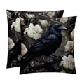 thumbnail image 1 of Crow Luxurious Velvet Throw Covers Pillow Inserts - Set of 2 Throw Pillows with Unique Patterns - 16x16, 18x18, 20x20 Inches for Home Decor and Gifts, 1 of 6