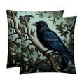 thumbnail image 1 of Crow Luxurious Velvet Throw Pillow Inserts with Unique Patterns - Set of 2 Chair Pillow Covers - Available in 16x16, 18x18, 20x20 Inches for All Occasions, 1 of 6