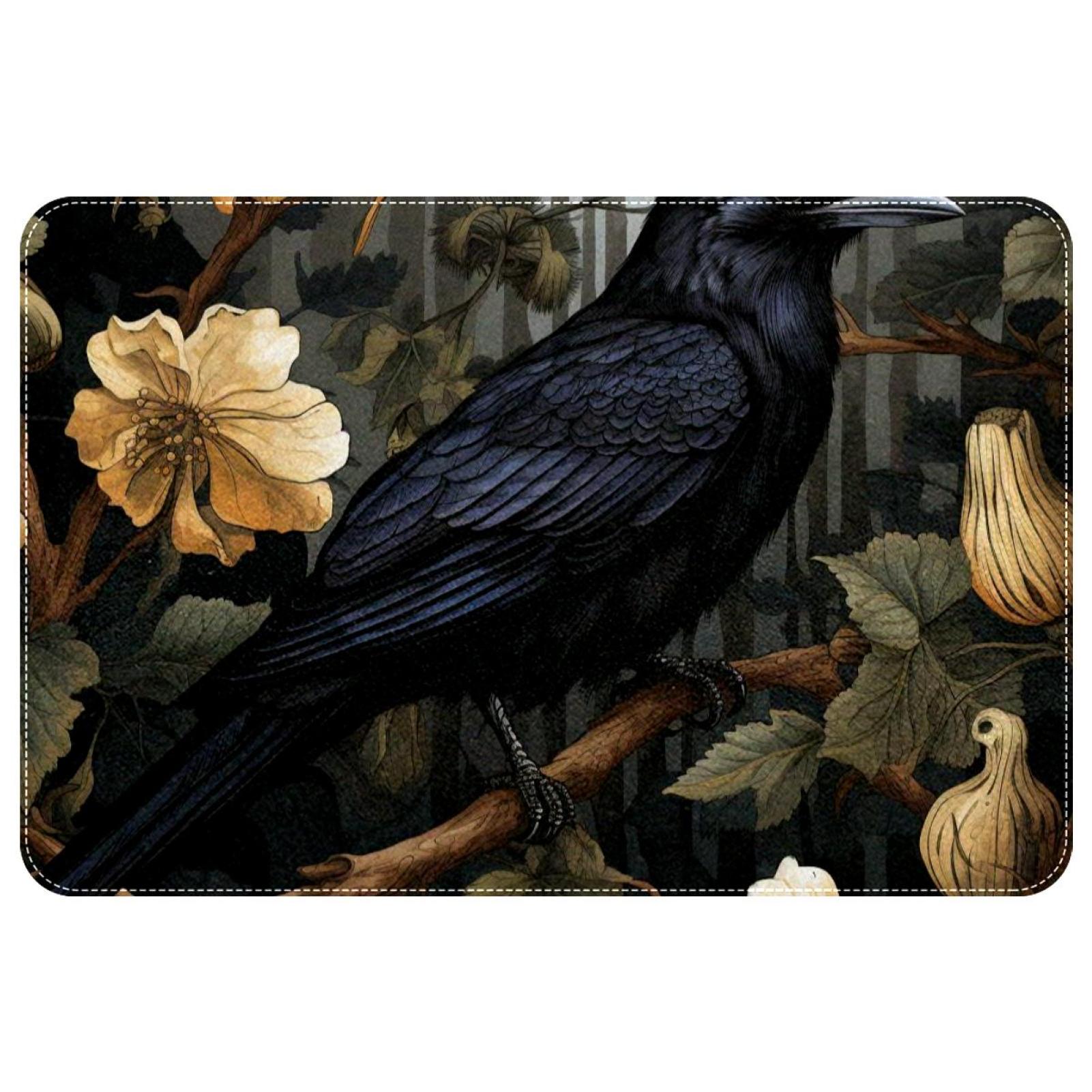 Crow Non-Slip Polyester Floor Carpet Door Rugs - Machine Washable ...