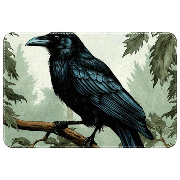 Crow Non-Slip Polyester Kitchen Mat Door Rugs Indoor Rug, Machine Washable