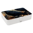 thumbnail image 1 of Crow PU Leather Jewelry Box with Removable Compartment - Portable Earring Organizer and Storage Box, 1 of 6