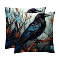 thumbnail image 1 of Crow Patterns - Set of 2, Available in 16x16, 18x18, and 20x20 Inches for Various Occasions, Sofa, Bed, Chair - Includes Pillow Inserts, Cushion Covers, Decorative Pillows, 1 of 6