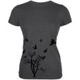 thumbnail image 1 of Crow Raven Flying Winter Tree Juniors Soft T Shirt Deep Heather X-LG, 1 of 1