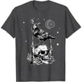thumbnail image 1 of Crow Raven Skull Viking Norse Gothic Softstyle Unisex T-Shirt, 1 of 5