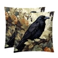 thumbnail image 1 of Crow Set of 2 - Chair Pillow Covers with Unique Patterns - Throw Pillow Inserts Included, Available in 16x16, 18x18, 20x20 Inches - Ideal for Home Decor,and Gifts, 1 of 6