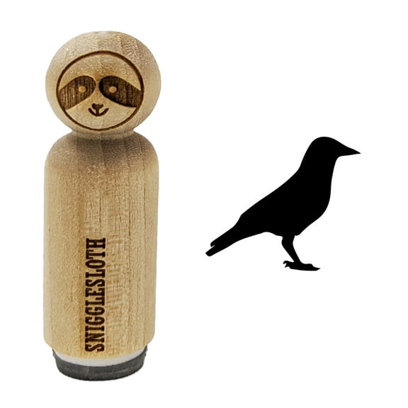 Crow Solid Rubber Stamp for Scrapbooking Crafting Stamping - Mini 1/2 Inch