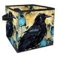 thumbnail image 1 of Crow Storage Containers Foldable Basket with Handle, 10.8"x10.5"x10.6", Large Capacity - Storage Bins, Toy Storage, 1 of 6