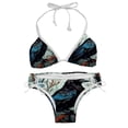 thumbnail image 1 of Crow Stylish Bikini Set with Detachable Sponge and Adjustable Strap, Two-Pack Swim Suits for Beach and Pool Parties, 1 of 6