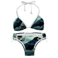 thumbnail image 1 of Crow Stylish Bikini Set with Detachable Sponge and Adjustable Strap, Two-Pack Swim Suits for Beach and Pool Parties, 1 of 6