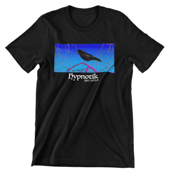 Crow Tee -- (Black; S) Streetwear; Unisex T-Shirt | Hypnotik Bay Area