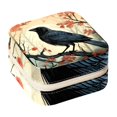 thumbnail image 1 of Crow Travel Portable Decorative Box - Square Jewelry Storage and Organizer Box for Rings, Earrings, Necklaces, and Bracelets - Suitable for Girls and Women - Necklace Organizer Box, 1 of 6