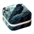 thumbnail image 1 of Crow Travel Portable Square Jewelry Box Organizer for Girls and Women with Ring Earring Necklace Bracelet Storage Display Case Holder, 1 of 6