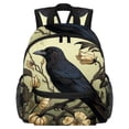 thumbnail image 1 of Crow Traveling Backpack with Adjustable Shoulder Strap, Large Capacity, Printed Design, Lightweight, Suitable, School Backpack Set, Large Backpack., 1 of 6