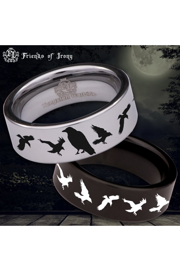 Crow Tungsten Carbide Ring