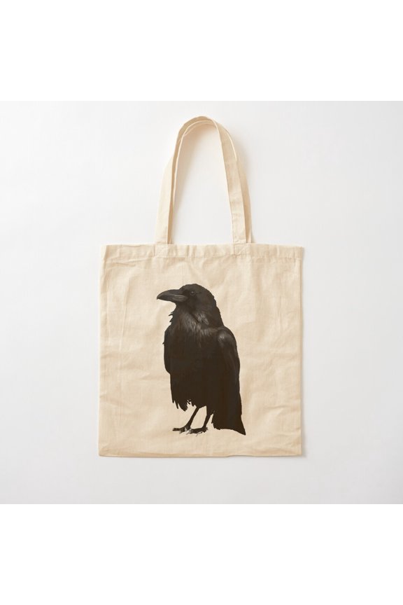 Crow Version 2 Canvas Tote Bags, Reusable Shopping Bag